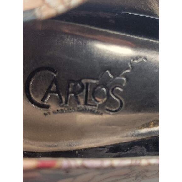 Carlos Santana Roulette Pink Roses High Heels Open Toe Womens Stilettos Size 7M - Picture 4 of 8